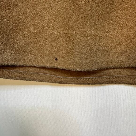 Vintage 1970’s Genuine Leather and Suede Snap Front Cape Jacket - Picture 8 of 9